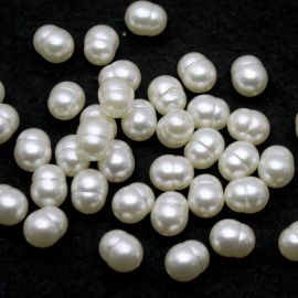 Imitação Pérola Água Doce / 12x10mm - Oval (10 gramas) - Creme