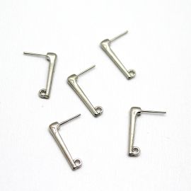 Pino de Brinco em Metal / 24x3mm - Palito (1 PAR) -Níquel