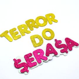 Kit de E.V.A com Glitter / 6,5x22cm - Terror do Serasa (Kit)