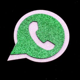 Kit de E.V.A com Glitter / 7,5x9,6cm - WhatsApp (KIT)