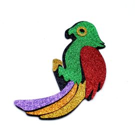 Kit de E.V.A com Glitter / 14,5x6,5cm - Papagaio (unidade)