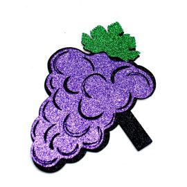 Kit de E.V.A com Glitter / 13,5x10cm - Fruta Uva (unidade)