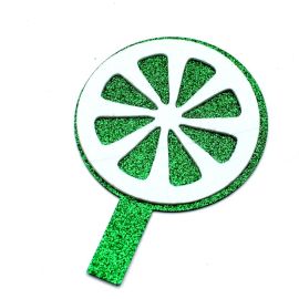 Kit de E.V.A com Glitter / 12,5x9cm - Fruta - Kiwi (unidade)