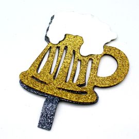 Kit de E.V.A com Glitter / 9,7x9cm - Caneca de Chopp (unidade)