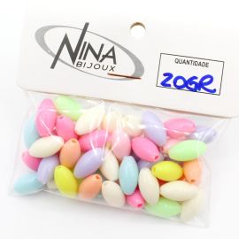 Mix Multicolorido Leitoso / 10x7mm - Arroz (20 gramas)