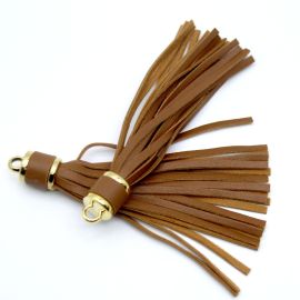 Pingente Tassel / 11cm - Couro Camurça (unidade)