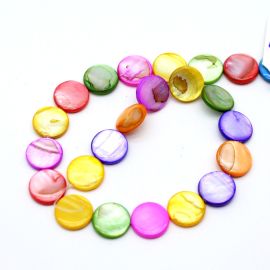 Madrepérola / 15mm - Redonda - Cores Diversas (1 FIO)