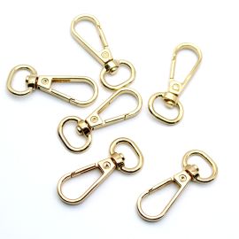 Fecho Mosquetão de Metal / 44x19mm - (unidade)-Dourado