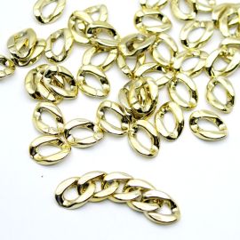 Elo de Plástico ABS / 18x13mm - (10 gramas) - Dourado