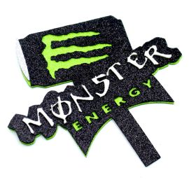 Kit de E.V.A com Glitter / 13,5x15,5cm - Monster Energy (Kit)