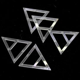 Base de Acrílico para Brinco / 35x34mm - Triangulo (1 par)