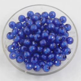 Bola Plástica 8mm / Globinho - Transparente com Miolo Branco (10 gramas) 