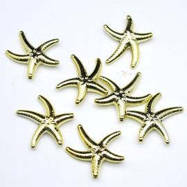 Entremeio de ABS / 42x41mm - Estrela do Mar (10 gramas) - Dourado