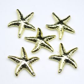 Pingente de ABS / 50x46mm - Estrela do Mar (11 gramas) - Dourado