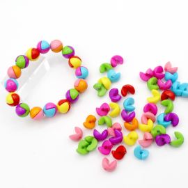 Mix Multicolorido Leitoso / Bola 12mm - Encaixe Para Pulseira (20 gramas)