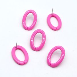 Pino de Brinco em Resina / 24x20mm - Oval (1 PAR)