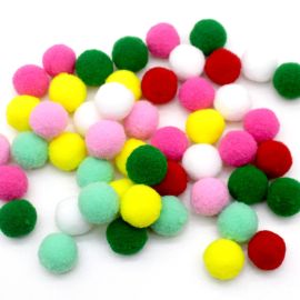 Pompom / 20mm (Pacote c/ 50 Unidades)-Cores Diversas