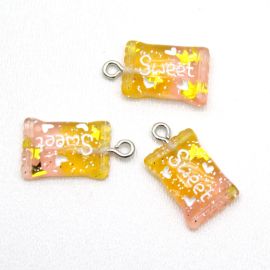 Pingente de Resina / 32x15mm - Bombom Sweet  (Unidade)