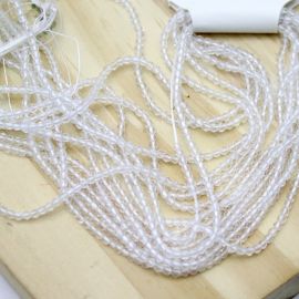 Rondela de Vidro 1,5mm / Transparente com Fio em Cor (1 Fio)