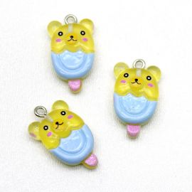 Pingente de Resina / 22x14mm - Picolé Ursinho (unidade)