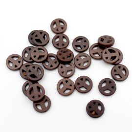 Entremeio de Pedra Reconstituída / Símbolo da Paz - 12mm (Unidade)