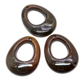 Pingente de Resina Mesclada / 73x56mm - Gota (unidade)