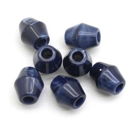 Conta Plástica Mesclada / 25x21mm - Furo Largo (11 gramas)