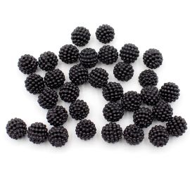Conta Plástica / 10mm - Bola Amora (10 gramas) - Preto