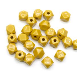 Conta Plástica Leitosa / 13x12mm - Cubo Facetado (10 gramas)