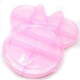Caixa Organizadora em Plastico com 10 Divisórias / 17x15,5cm - Minnie (Unidade)-Rosa