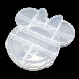 Caixa Organizadora em Plastico com 10 Divisórias / 17x15,5cm - Minnie (Unidade)-Transparente