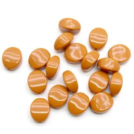 Conta Plástica Leitosa / 19x16mm - Oval (10 gramas)