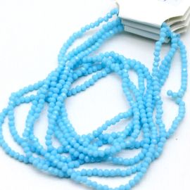 Rondela de Vidro 2mm / Leitosa (1 Fio)