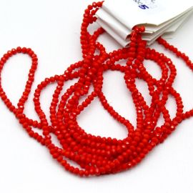 Rondela de Vidro 3mm / Leitosa (1 Fio)