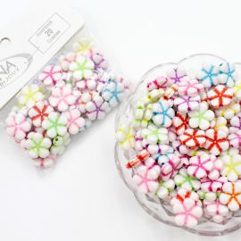 Mix Multicolorido / 14mm - Flor - Achatada (20 gramas)