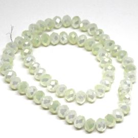 Rondela de Vidro 10mm / Leitosa Especial (1 Fio)