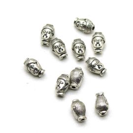 Entremeio de Metal / 12x9mm - Cabeça de Buda -  Níquel (unidade)