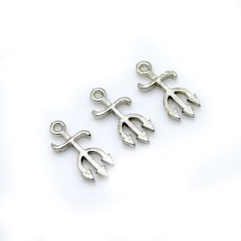 Pingente de Metal / 23X11mm - Afro Religioso - Tridente - Níquel (unidade)