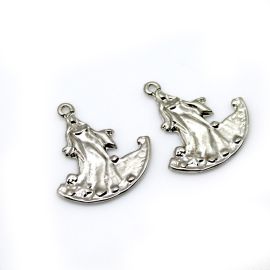 Pingente de Metal / 34x30mm - Afro Religioso - Iemanjá (unidade) - Níquel 