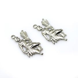 Pingente de Metal / 29X15mm - Afro Religioso - Orixá Ossain (unidade) - Níquel 