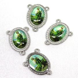 Salve Rainha de Metal / 20x15mm - Resinado - São Judas Tadeu (Unidade) - Níquel