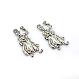 Pingente de Metal / 33X15mm - Afro Religioso - Xangô (unidade) - Níquel