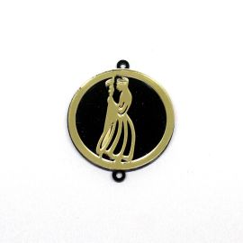 Entremeio de Acrílico 40mm / Afro Religioso - Oxumarê (unidade)