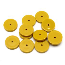 Conta Plástica Leitosa / 24mm - Disco (10 gramas)