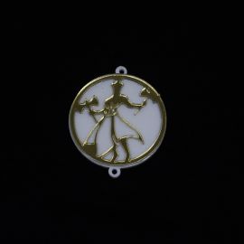 Entremeio de Acrílico 40mm / Afro Religioso - Xangô (unidade)