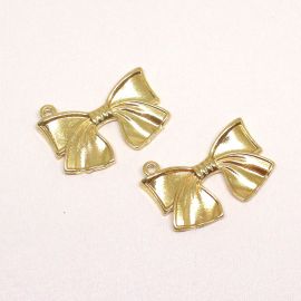 Pingente de Metal / 26x38mm - Laço (unidade) - Dourado