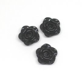 Conta Plástica Leitosa / 30mm - Flor com Furo Passante (10 gramas)