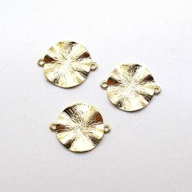 Entremeio de Metal / 26x32mm - Redondo (unidade) - Dourado