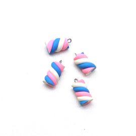 Pingente de Resina / 16x10mm - Marshmallow (Unidade)