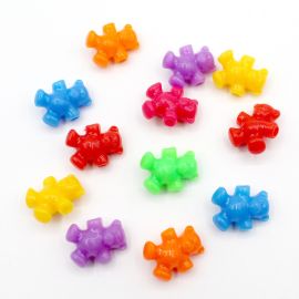 Mix Multicolorido Leitoso / 18x23mm - Urso (20 gramas) 